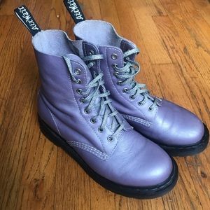 Metallic Purple Lavender Doc Martens Lightly Worn